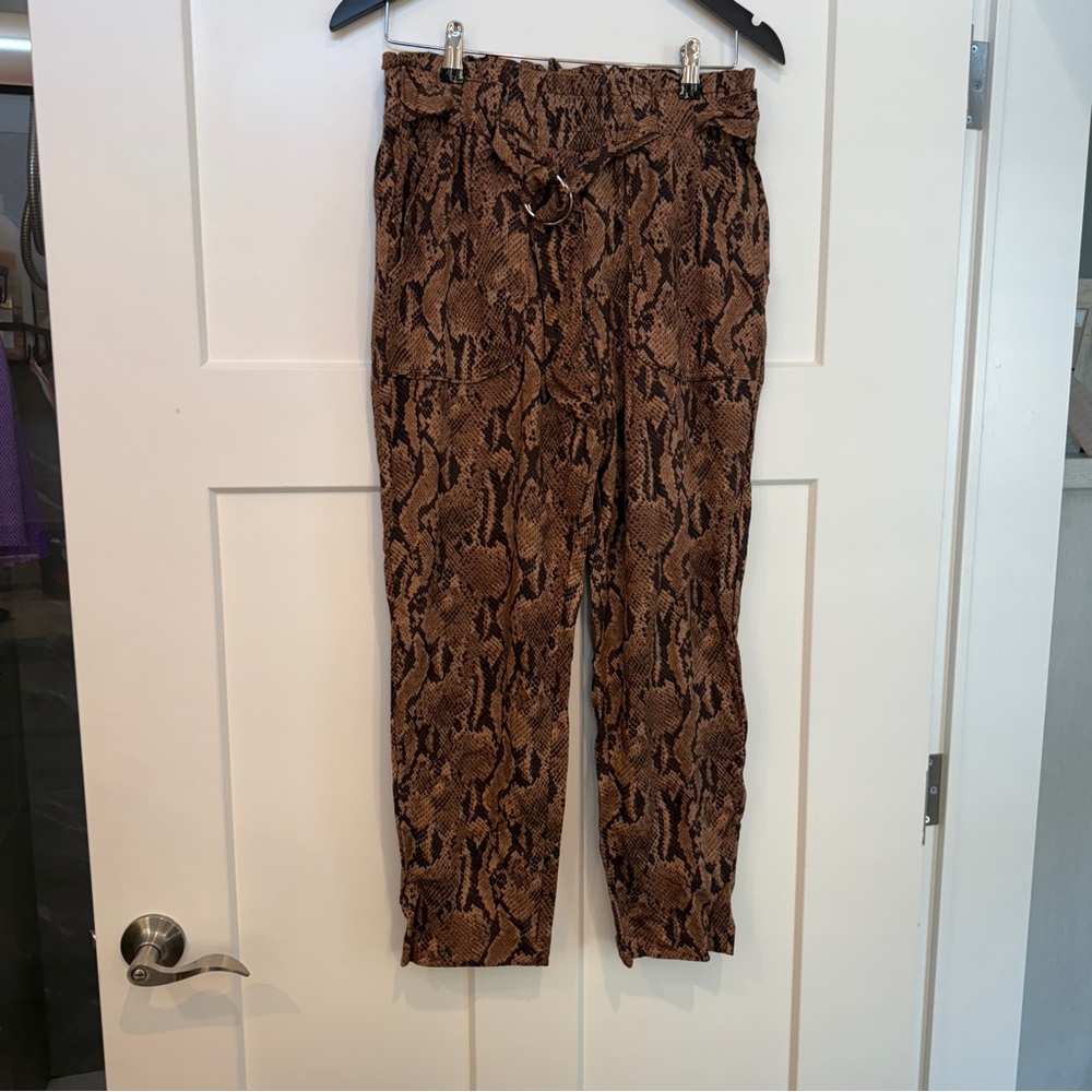 Express Woman’s Brown Snake Print Joggers
